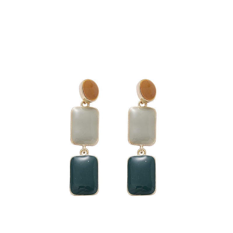 Korean-style French oil-dripping color-blocking fashion art earrings, stud earrings and butterfly accessories Item Picture