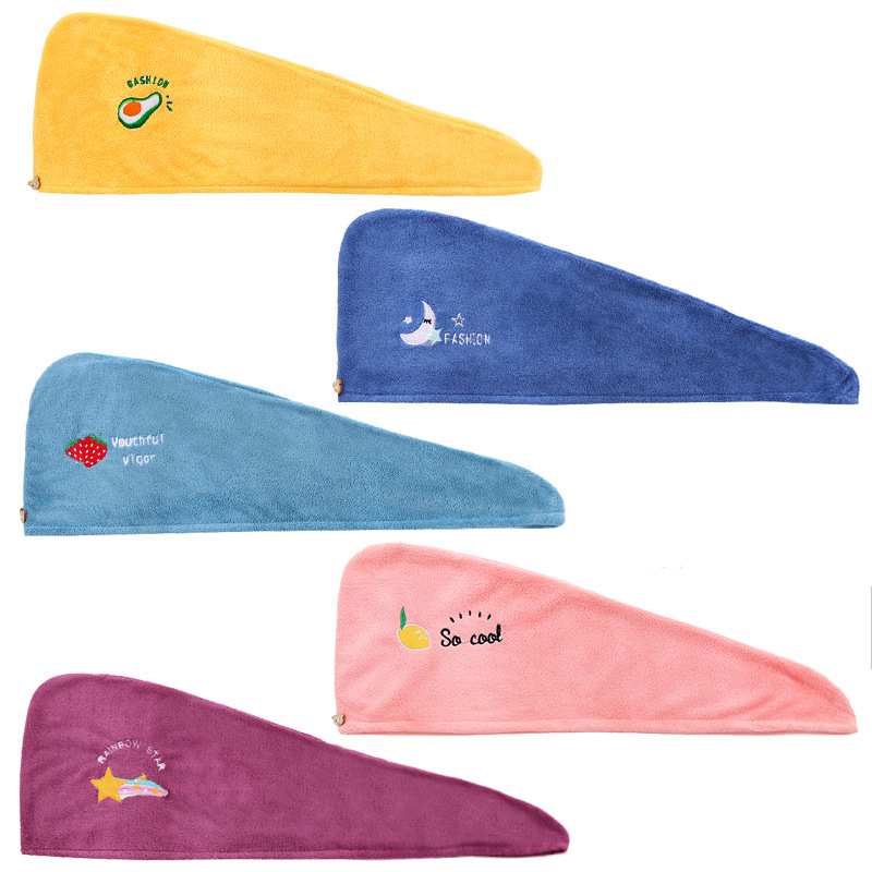 Coral fleece dry hair cap details Picture