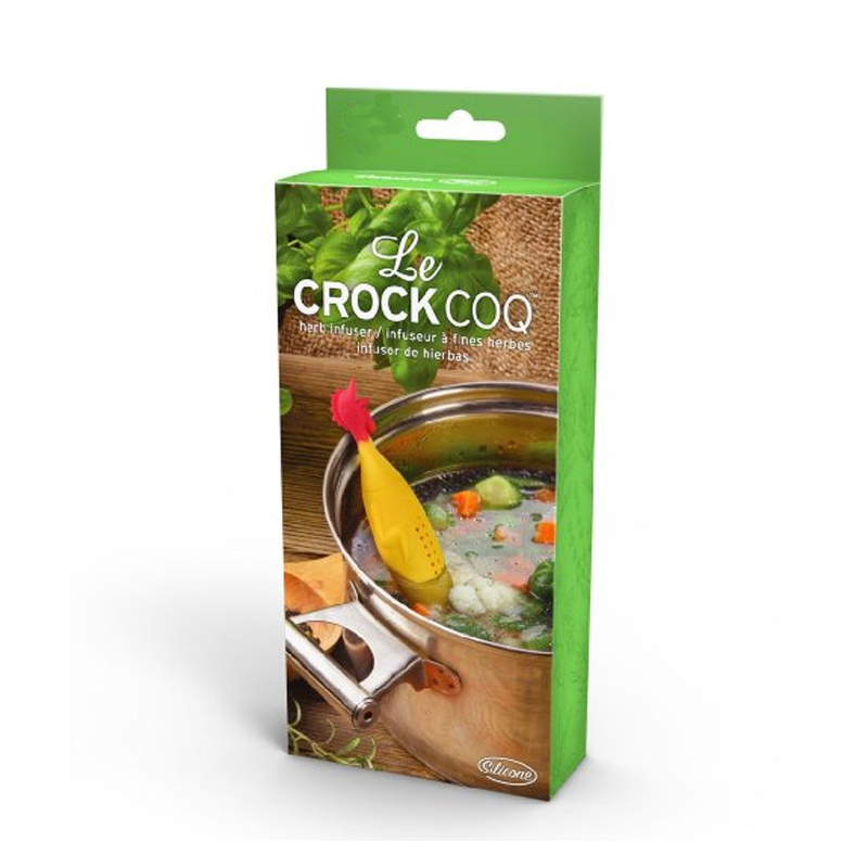 crock coq 硅胶惨叫鸡料理包 香料盒调料过滤容器 厨房小工具彩盒详情图5