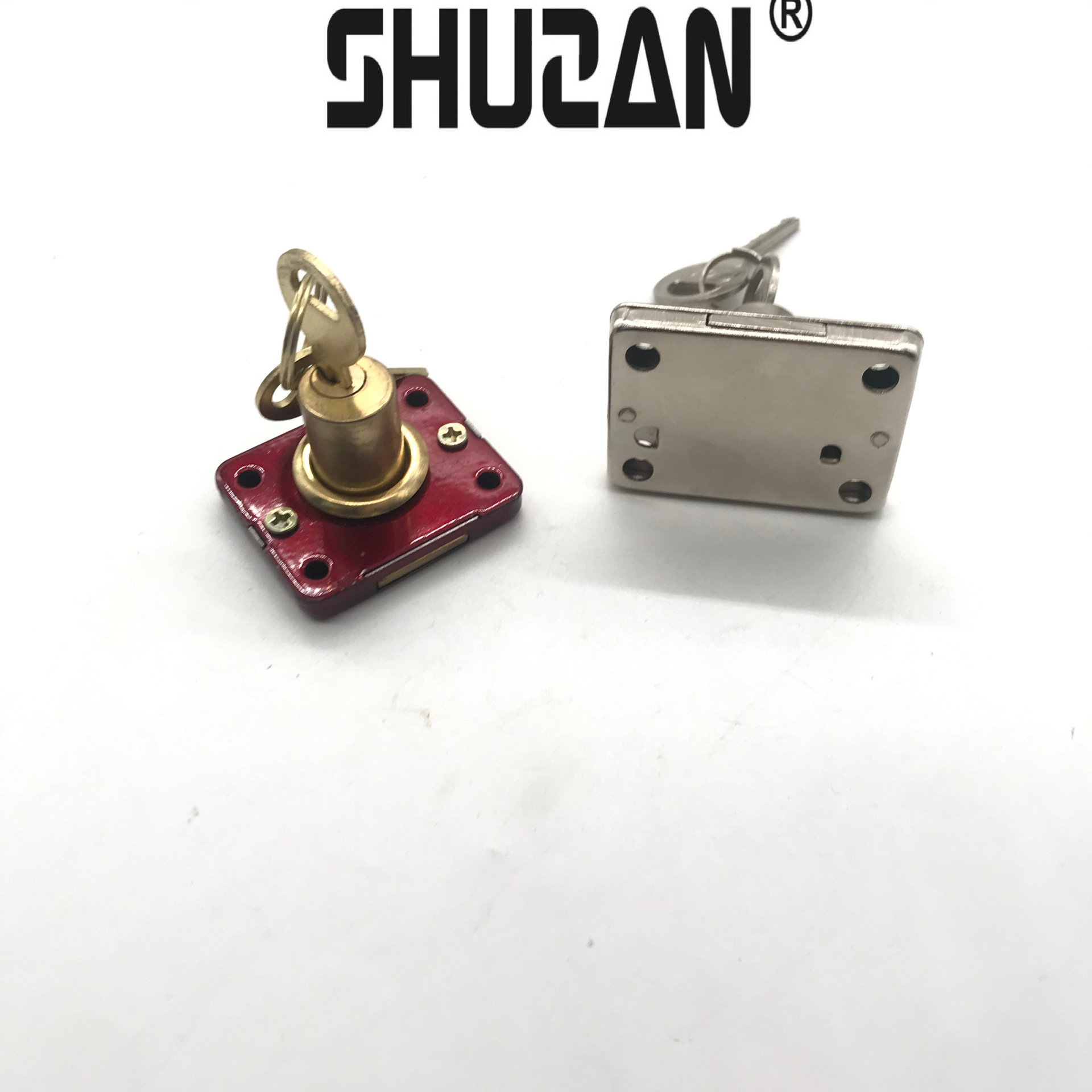 Shuzan Office drawer lock, high-quality square tongue, factory direct sales, furniture lock, cabinet lock, safe and stable, other locks Specification image