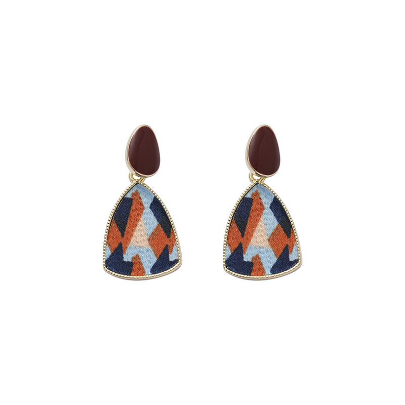 Korean-style fabric craftsmanship, color-blocking and splicing, fashionable and artistic earrings, stud earrings, and butterfly jewelry Item Picture