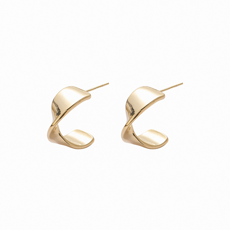 Korean-style fashionable, simple, exquisite and cold style metal temperament, versatile earrings, stud earrings and butterfly accessories Item Picture
