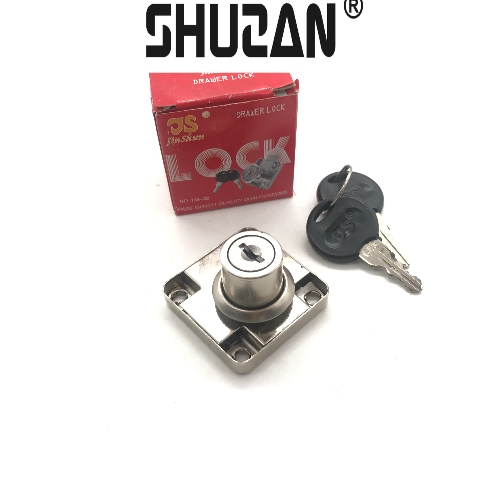 Shuzan Angu brand 338-22A type office desk drawer lock, Special slant tongue lock for office cabinet furniture drawers, Factory direct sales, durable model, other locks 003 Specification image