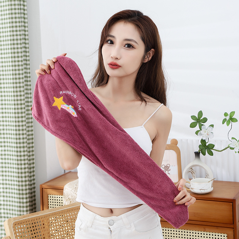 Coral fleece dry hair cap Specification image