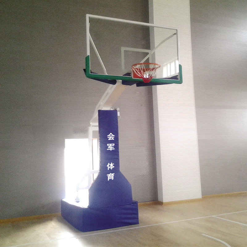 会军义体健钢化玻璃移动式篮球架户外篮球架详情图2