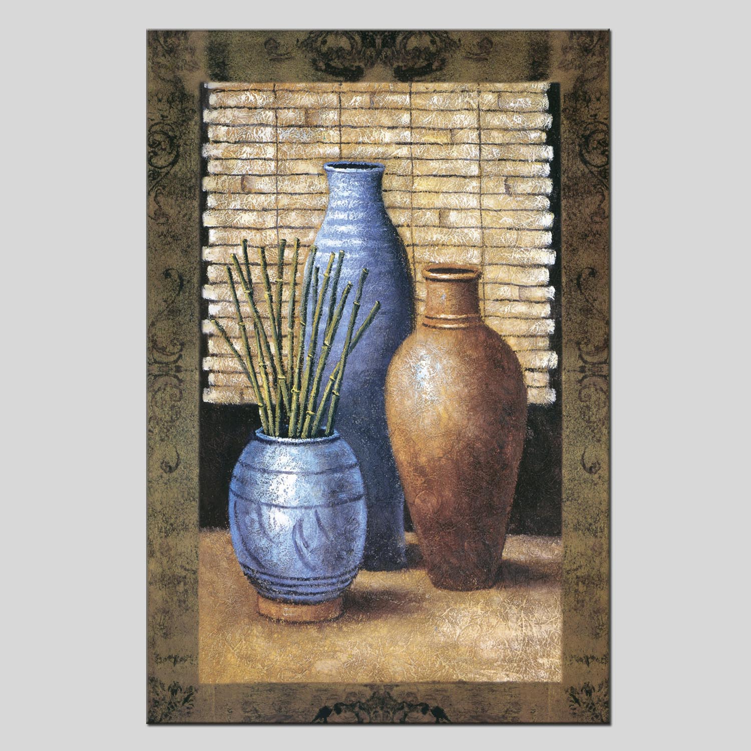 Jarrón pintura decorativa pintura al óleo apartamento hotel con pintura una pieza fábrica de generación de cabello oilpainting sala de estar comedor tríptico pintura decorativa paisaje abstracto estilo moderno pintura al óleo personalizable varios estilos nueve esencies Item Picture