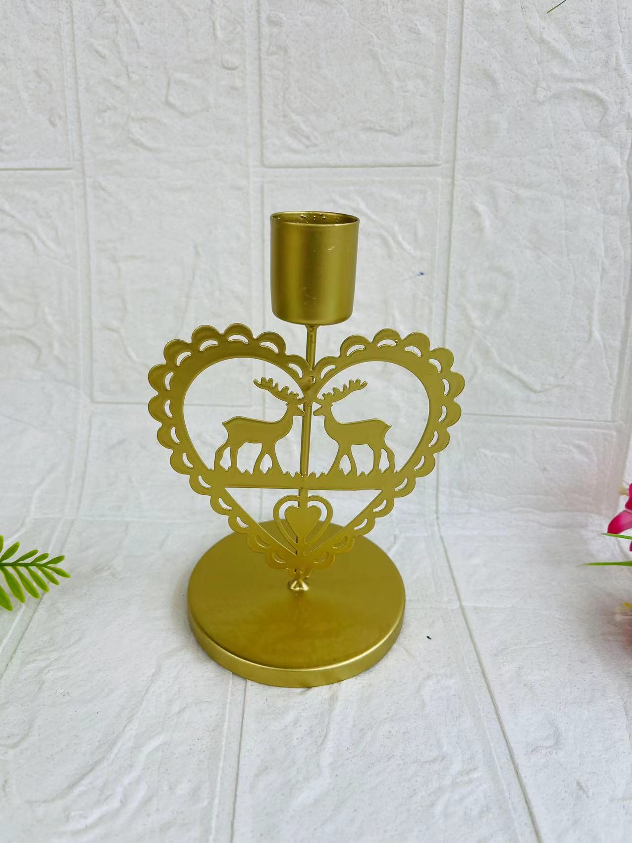 Candlestick Craft 2: Elegant Home Handicrafts Leaf Candlestick Decorative Ornaments Specification image