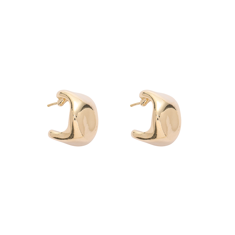 Korean-style fashionable, exquisite and cold style, InS-style small gold ring earrings, stud earrings and butterfly accessories Item Picture