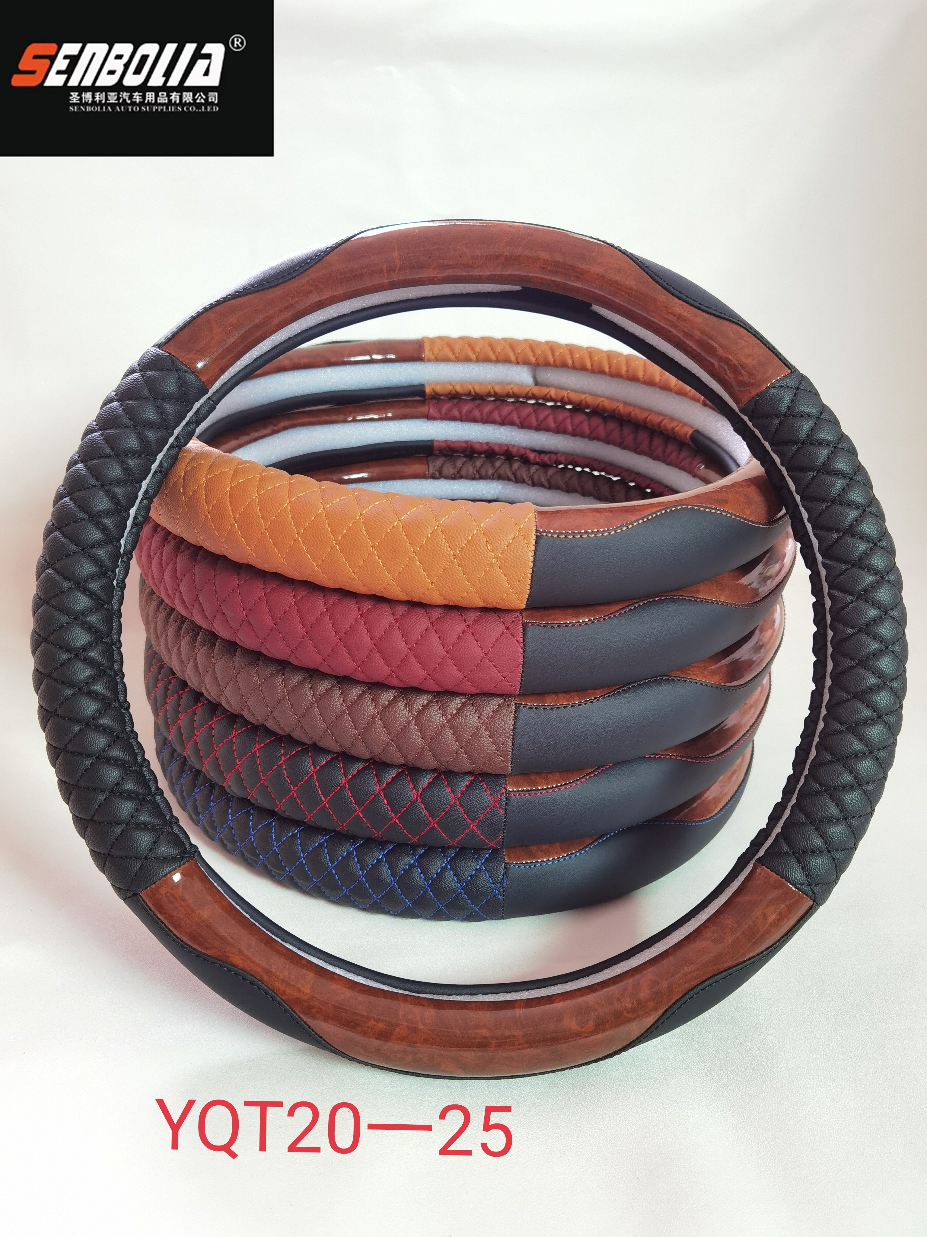 senbolia-FXP-43 car steering wheel cover, all-season universal type car steering wheel cover factory direct sales. Welcome to inquire and customize automotive products Specification image