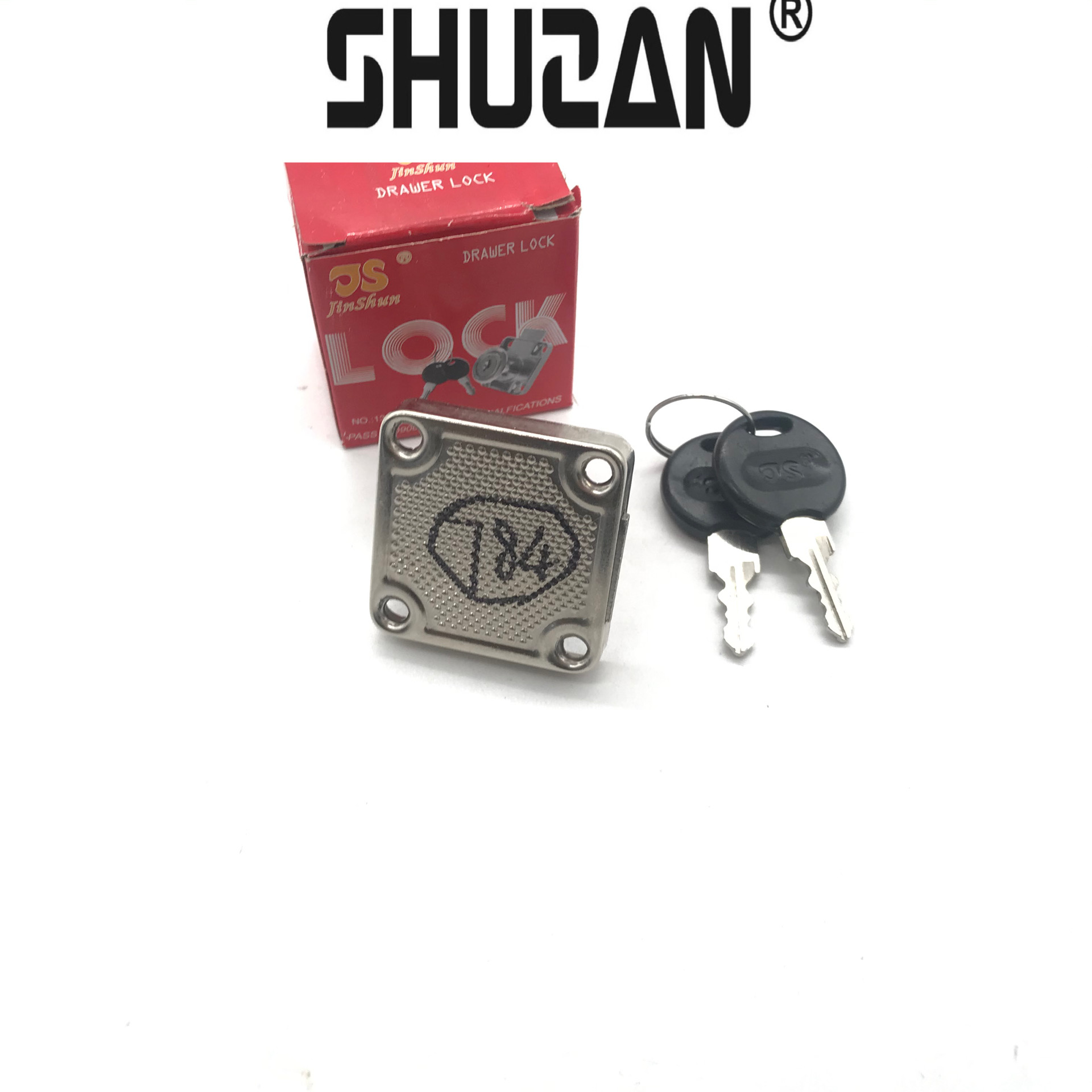 Shuzan Angu brand 338-22A type office desk drawer lock, Special slant tongue lock for office cabinet furniture drawers, Factory direct sales, durable model, other locks 003 Application Scenario