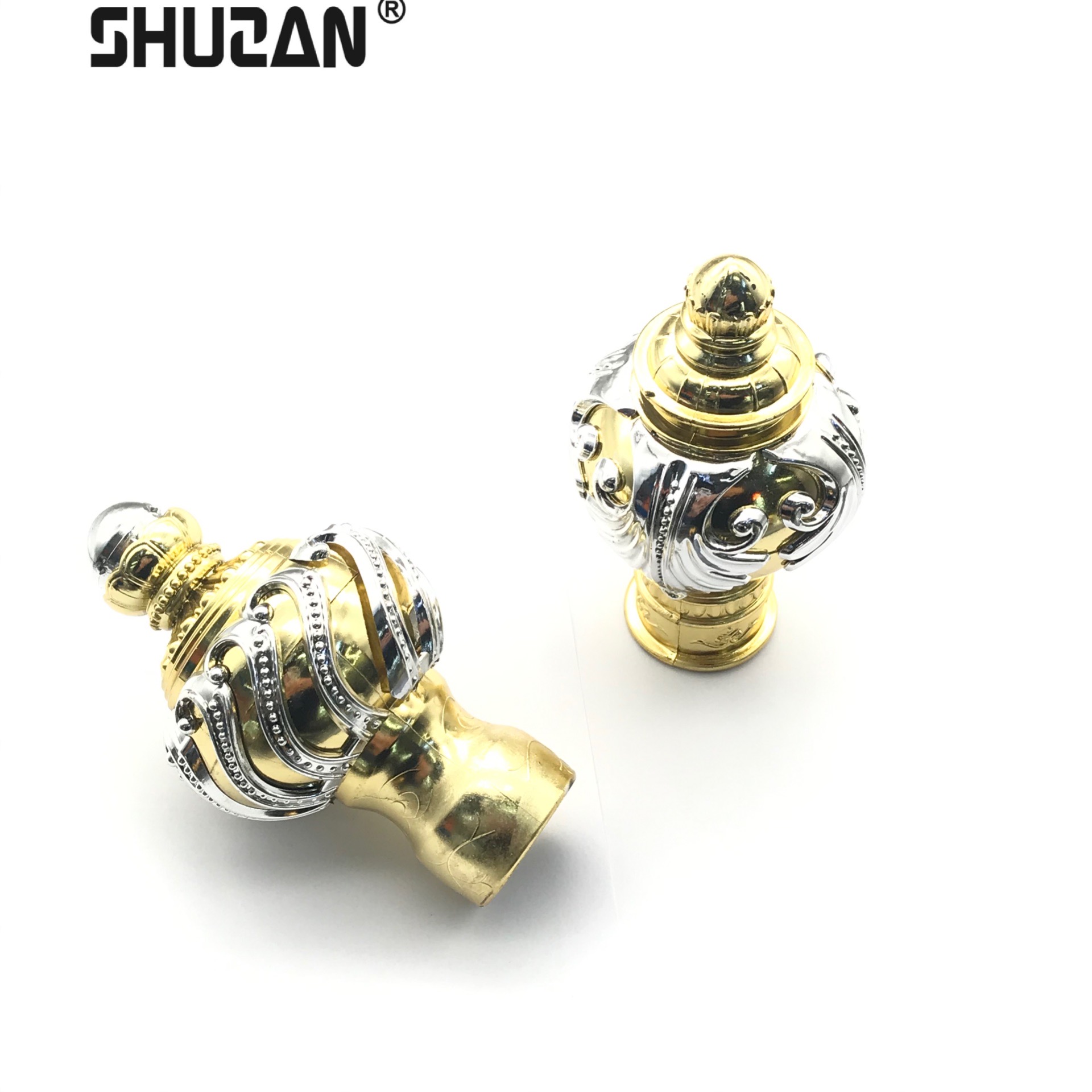 Shuzan well-known brand curtain Roman rod accessories Plug head Creative European style curtain rod hardware accessories factory direct sales Special Offer Type 003 Application Scenario