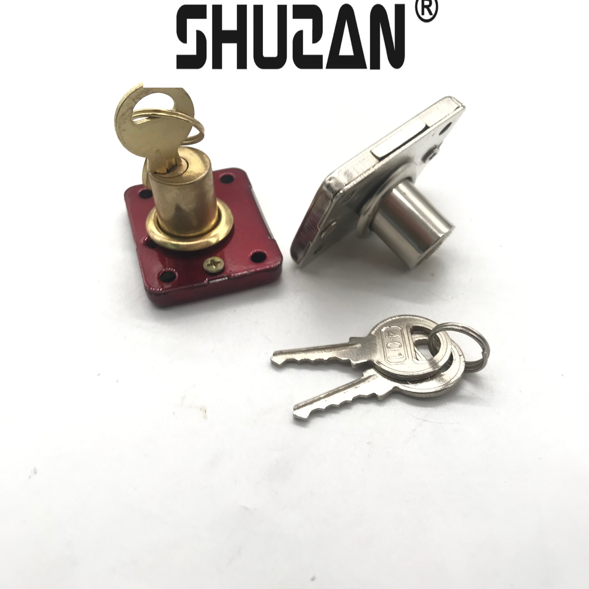 Shuzan Office drawer lock, high-quality square tongue, factory direct sales, furniture lock, cabinet lock, safe and stable, other locks details Picture