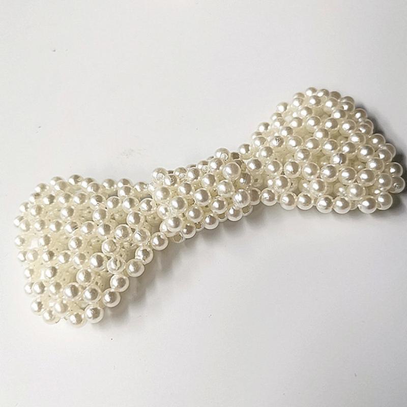 新款网红蝴蝶结珍珠配件 可做bb夹 少女边夹等等