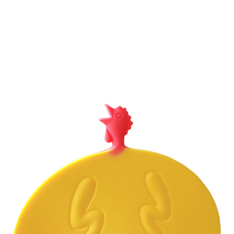 "Scream Chicken Coaster, Heat insulation pad, high-temperature resistant silicone, anti-scald table mat, cartoon table mat, household coaster, plate and bowl mat. Specification image