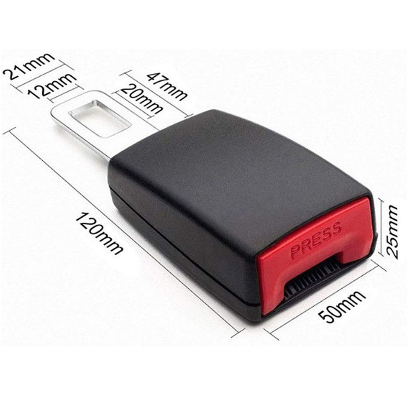 Automobile long strip safety buckle, universal seat belt extender buckle, universal seat belt insert piece, automobile seat belt accessory QW249 Specification image
