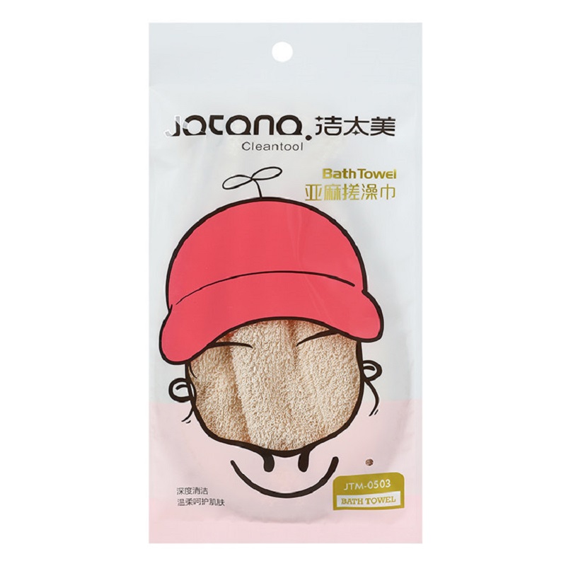 洁太美亚麻搓澡巾0503