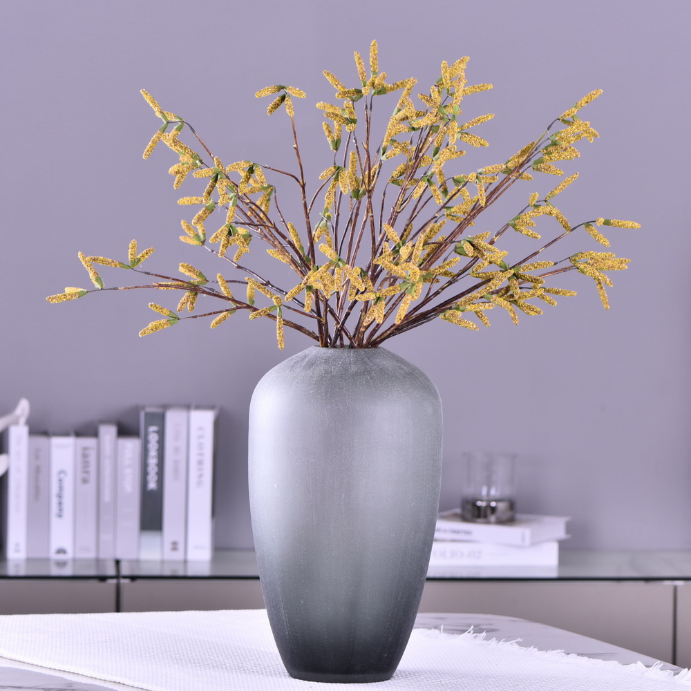 Lanjin's best-selling artificial oak flower arrangement decorative materials, cross-border artificial green plants, artificial flowers, and living room ornaments are in stock and available for wholesale Specification image