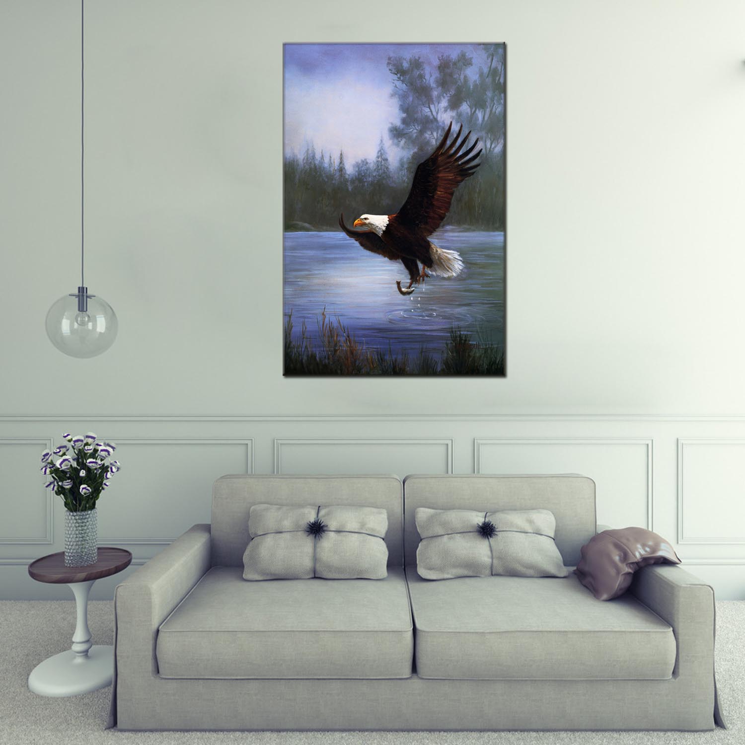 Animal oilpainting decorative paintings, apartment and hotel matching paintings, one-piece consignment factory, oilpainting, living room and dining room triptyl decorative paintings, landscape abstract modern style, customizable oilpainting styles, Jiusheng Item Picture