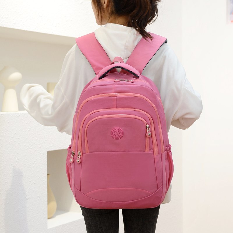 Korean-style multi-layer waterproof, exquisite and fashionable travel and shopping women's backpack, nylon bag, casual backpack, women's bag, versatile Oxford fabric, large capacity, multi-purpose women's bag Specification image