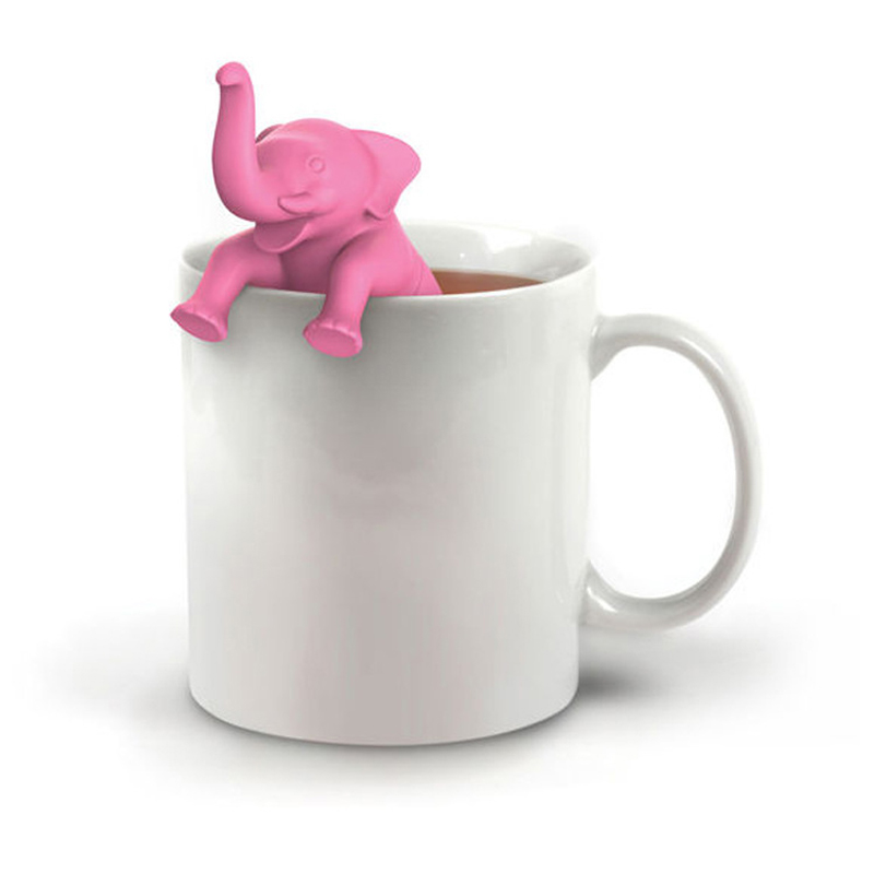 创意大象泡茶器大象硅胶茶漏滤茶器小象茶滤硅胶象泡茶器茶滤茶包详情图2
