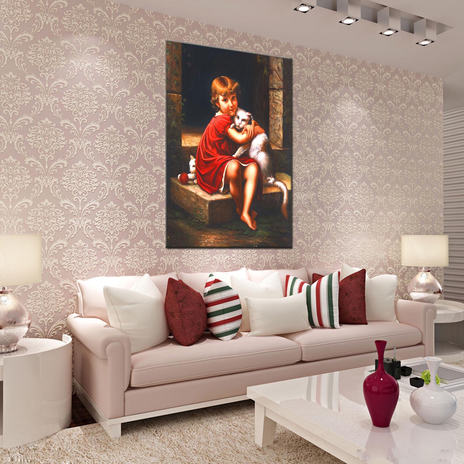 Figure 2 oilpainting Decorative painting, apartment hotel matching painting, one-piece consignment factory, Oil painting, living room and dining room triptyl decorative painting, landscape abstract, modern style, customizable, various oilpainting styles, Jiusheng