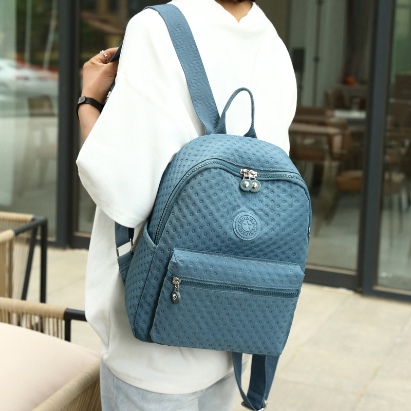 Korean-style exquisite and fashionable travel and shopping women's backpack, nylon bag, casual backpack, new women's bag, waterproof Oxford fabric, large capacity, multi-purpose women's bag Item Picture