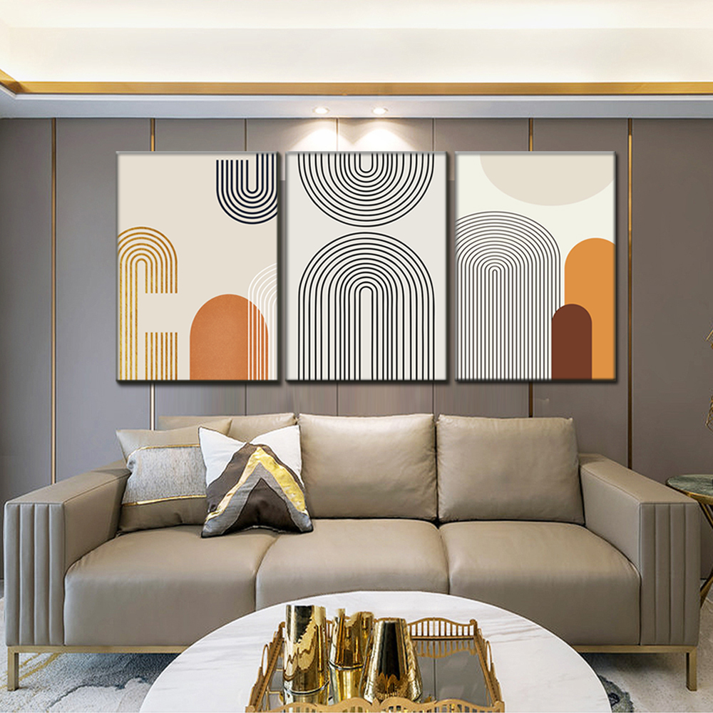 Tríptico pintura decorativa pintura al óleo apartamento hotel con pintura una pieza fábrica de generación de cabello oilpainting sala de estar comedor tríptico pintura decorativa paisaje abstracto estilo moderno personalizable varios estilos de pintura al óleo nueve esencies Application Scenario