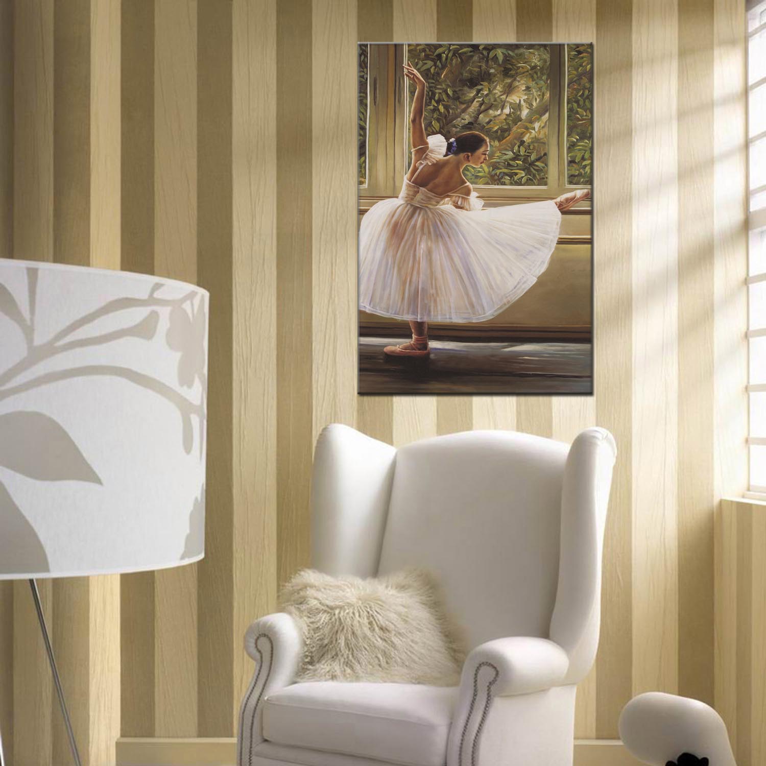 Figure 2 oilpainting Decorative painting, apartment hotel matching painting, one-piece consignment factory, Oil painting, living room and dining room triptyl decorative painting, landscape abstract, modern style, customizable, various oilpainting styles, Jiusheng Specification image