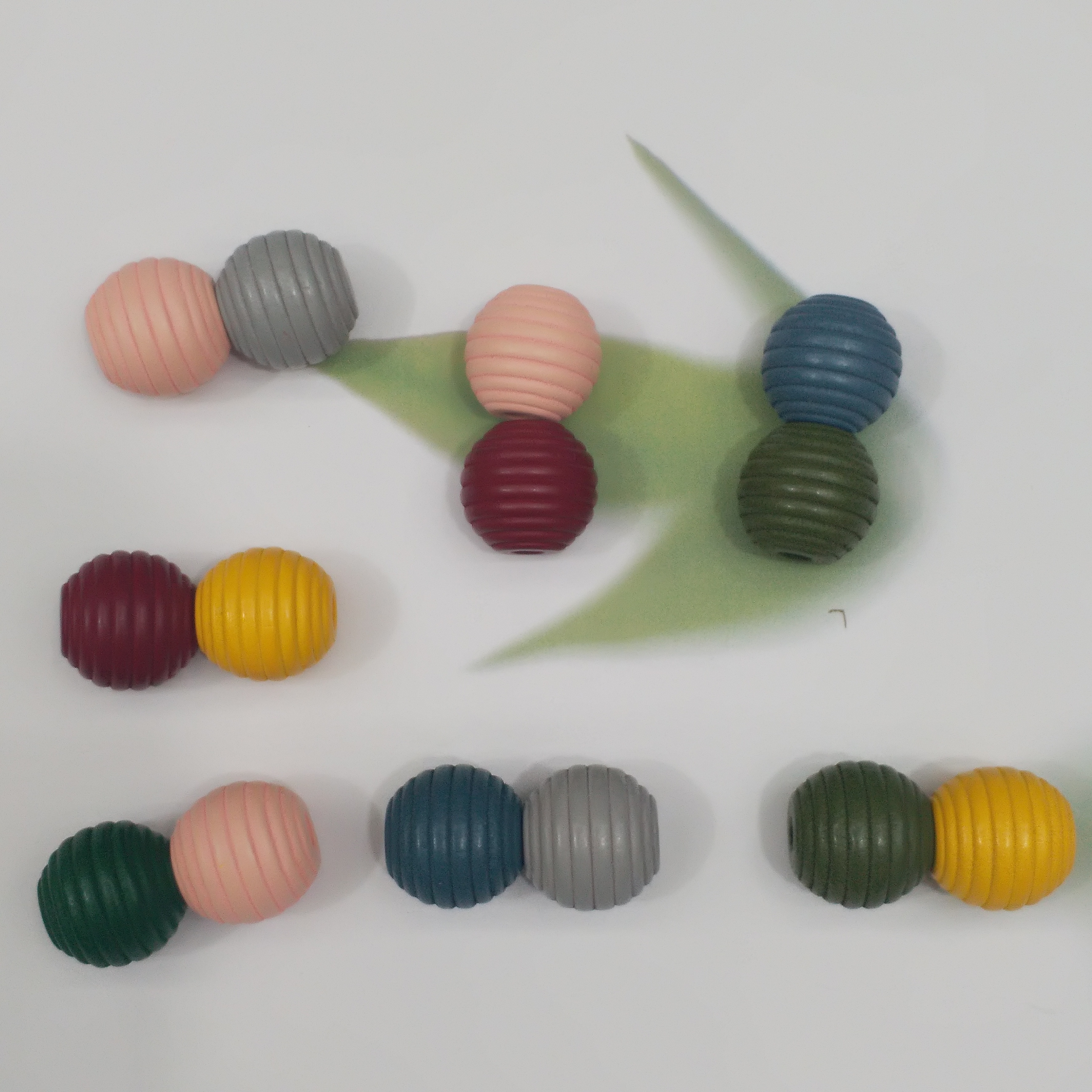 2.0 Striped colored Wooden beads DIY beading clothing accessories Accessories Accessories Accessories details Picture