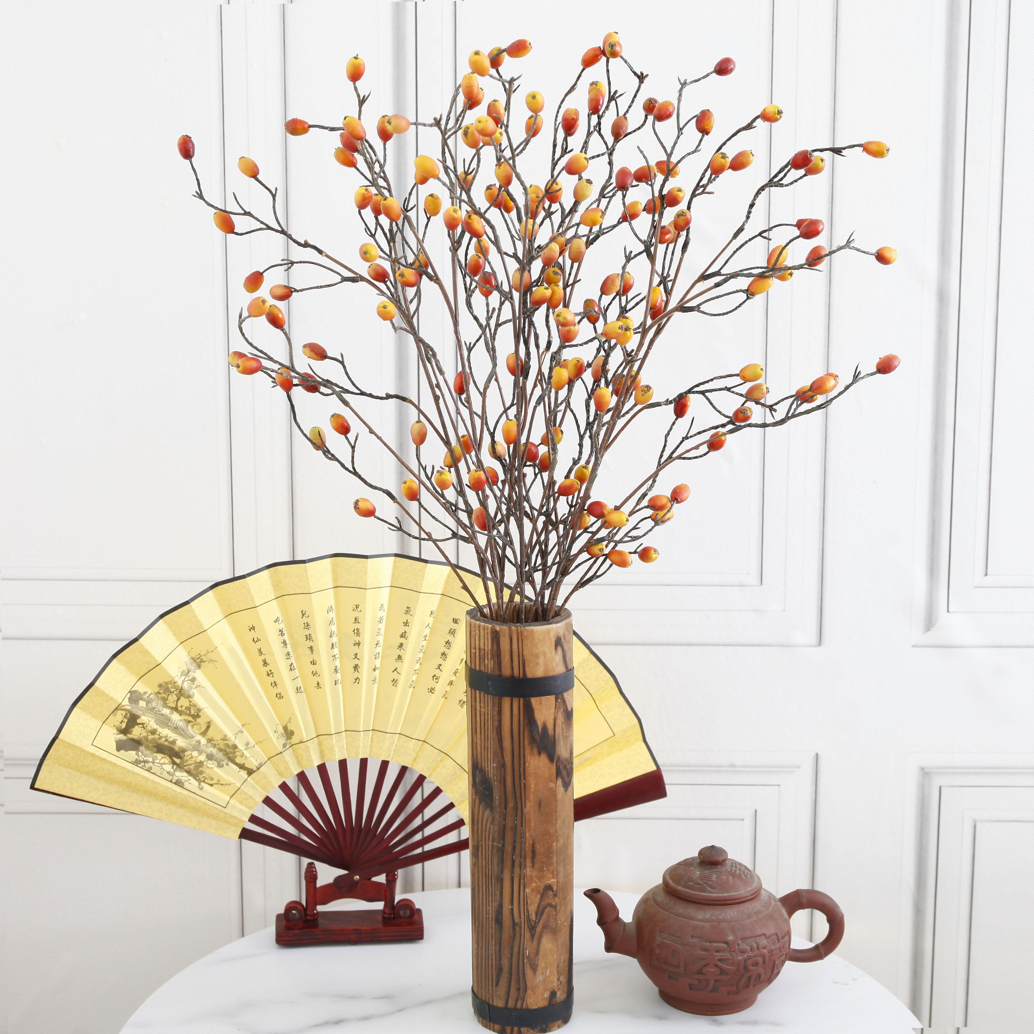 Yiwu's high-quality artificial flowers, 2-pronged pistachios, creative and fashionable new home scene decoration, garden home decoration, Chinese-style decoration, artificial fruits, artificial plants