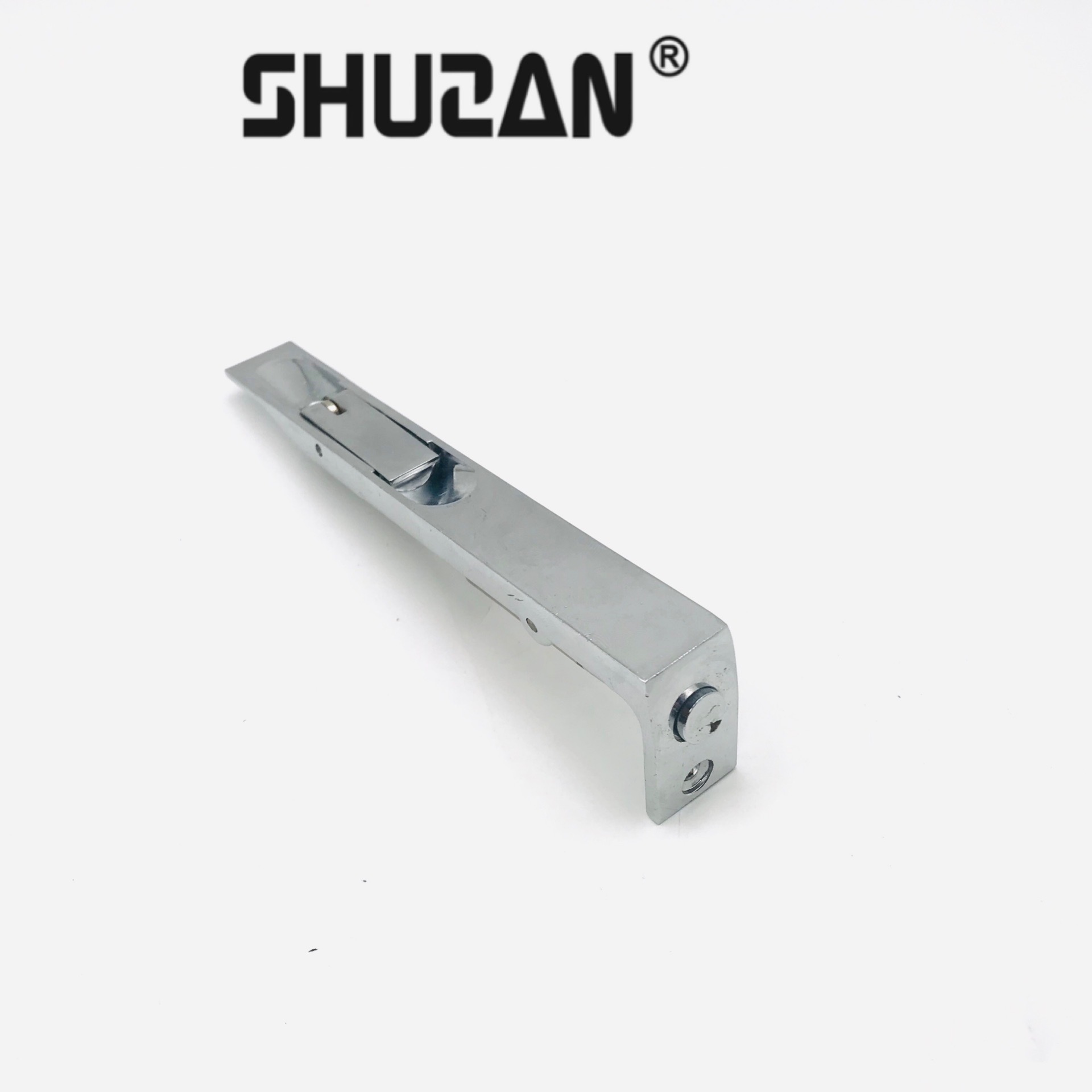 Shuzan 304 stainless steel thickened concealed latch wooden door, double door, top and bottom latch fireproof door, dust cover, model CS300, hardware accessories 003 Application Scenario