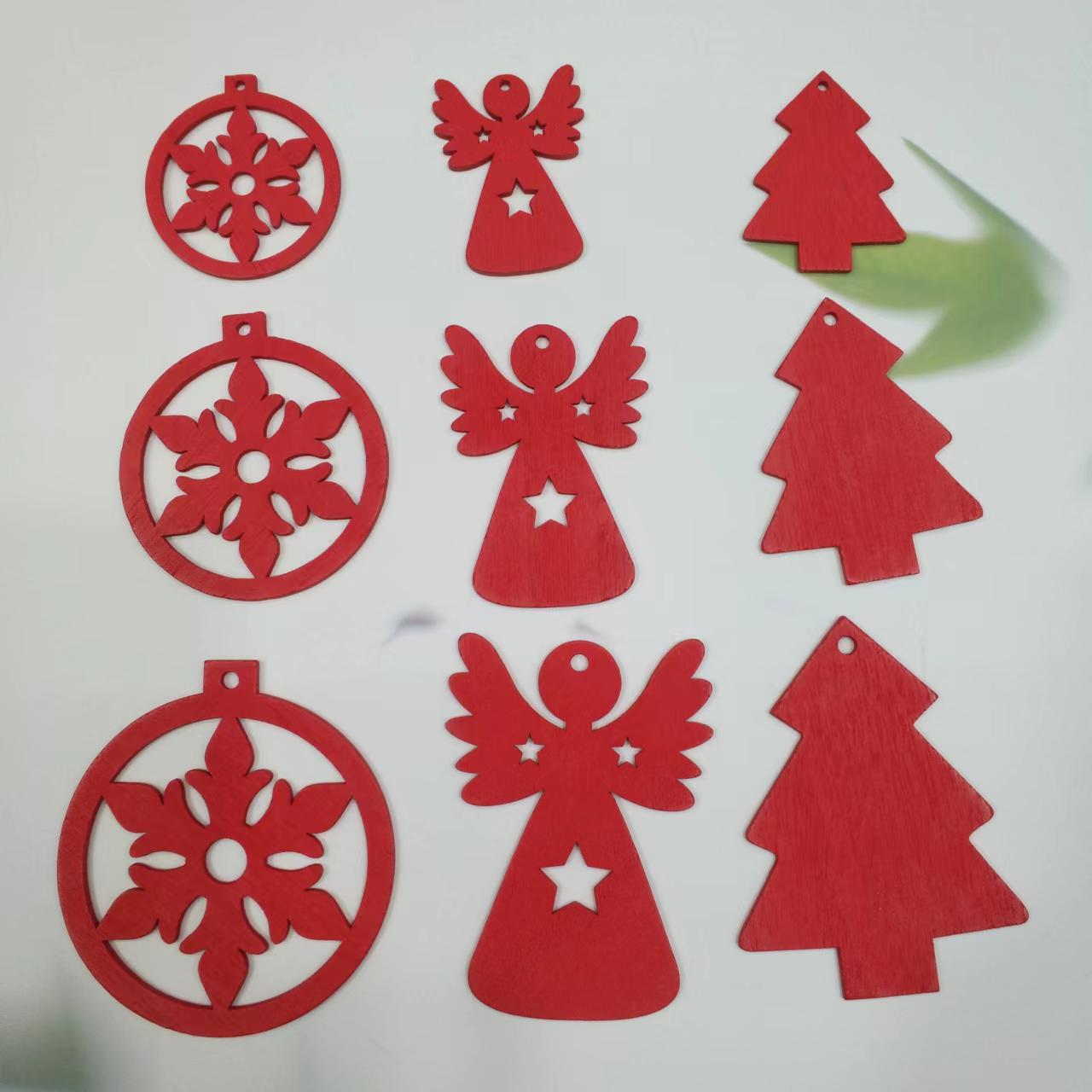 圣诞木片切割镂空圣诞节装饰挂件家具装饰配件各种图案详情图2