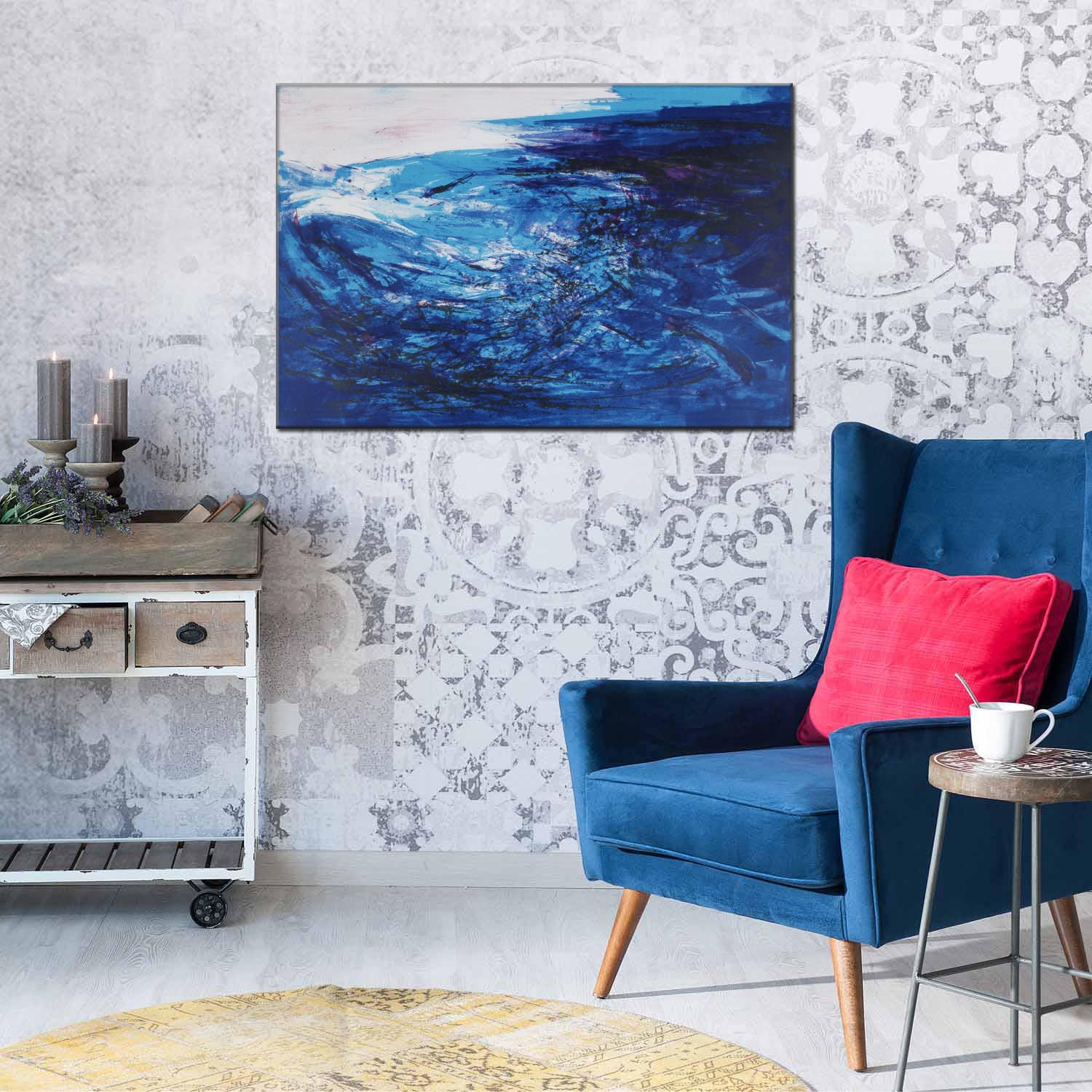 Factory direct sales of living room and bedroom oil paintings, hotel and hotel abstract landscape decorative paintings, various styles of oil paintings, abstract modern style decorative paintings, customizable various oil paintings, also customizable specifications of triptych, hand-painted three-dimensional paintings, 213 Specification image