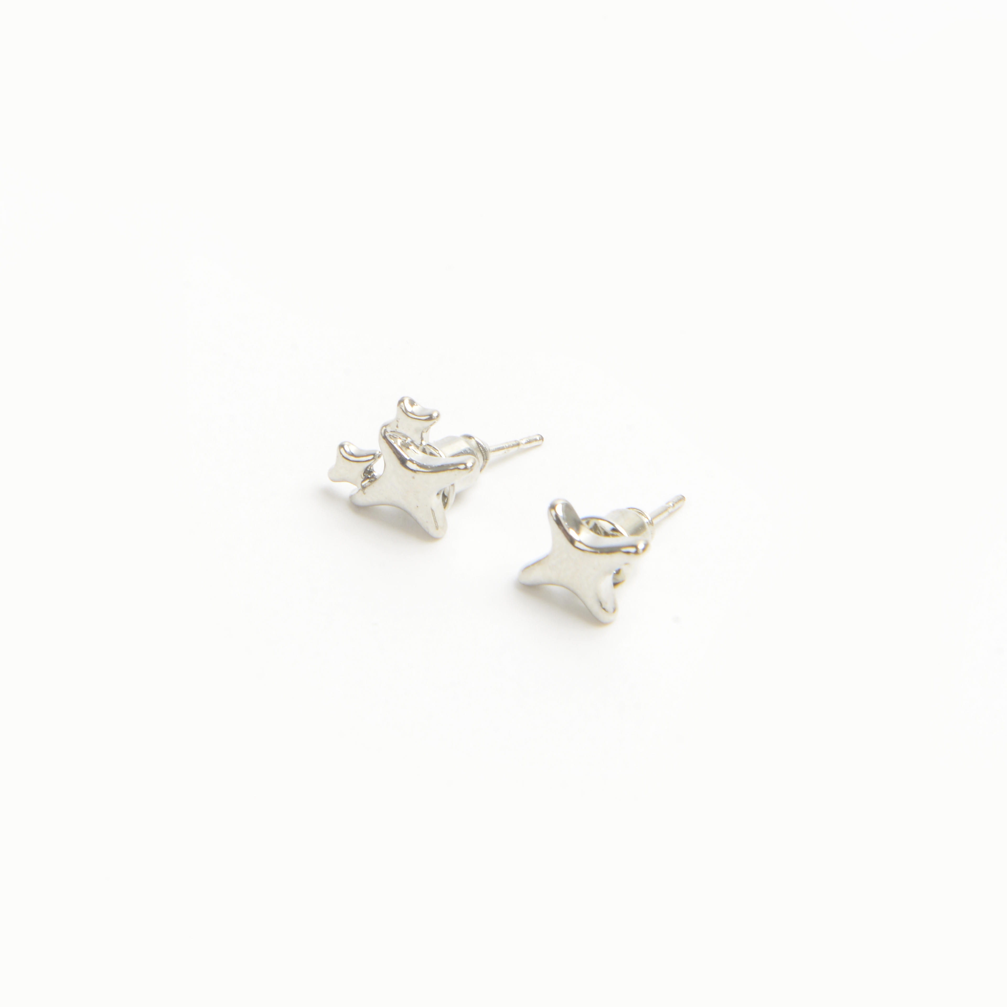 2022 New fashionable star-shaped silver stud earrings details Picture