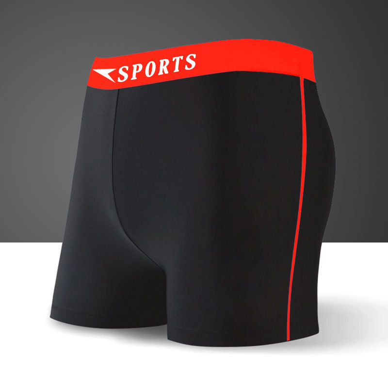 Men's swimming trunks, fashionable wide-waisted hot spring swimming trunks, large-sized nylon color-blocked flat-angle adult swimming trunks, factory direct sales Application Scenario