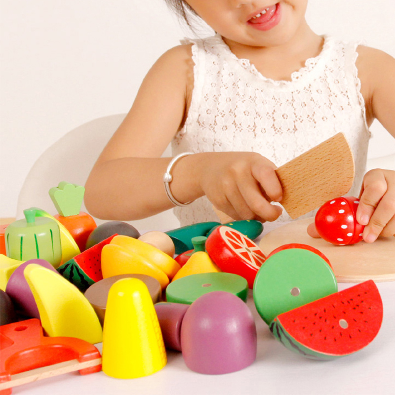 木质切水果玩具儿童切切乐磁铁蔬菜切菜宝宝果蔬厨房男孩套装仿真详情图2