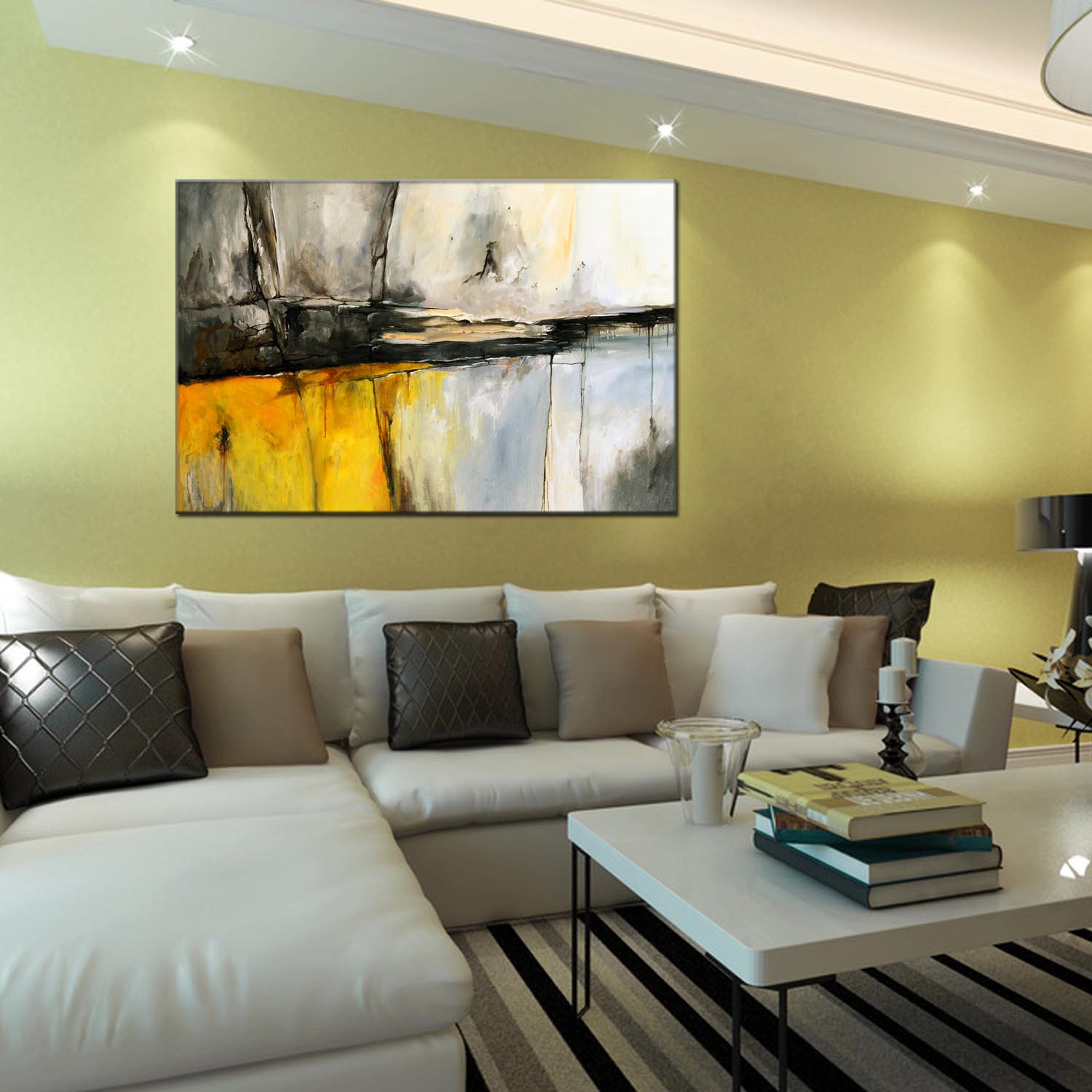 Factory direct sales of oil paintings for living rooms and bedrooms, hotels and guesthouses, abstract landscape decorative paintings, various styles of oil paintings, abstract modern style decorative paintings. Customization of all kinds of oil paintings is available, as well as customized specifications of triptych paintings, hand-painted three-dimensional paintings and printed paintings Specification image