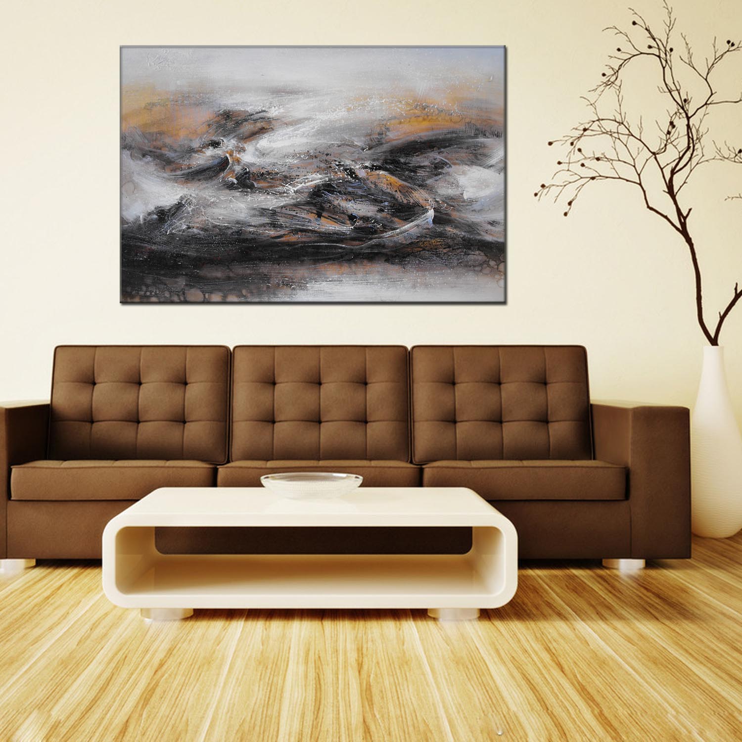 Factory direct sales of living room and bedroom oil paintings, hotel and hotel abstract landscape decorative paintings, various styles of oil paintings, abstract modern style decorative paintings, customizable various oil paintings, also customizable specifications of triptych, hand-painted three-dimensional paintings, 213 Item Picture