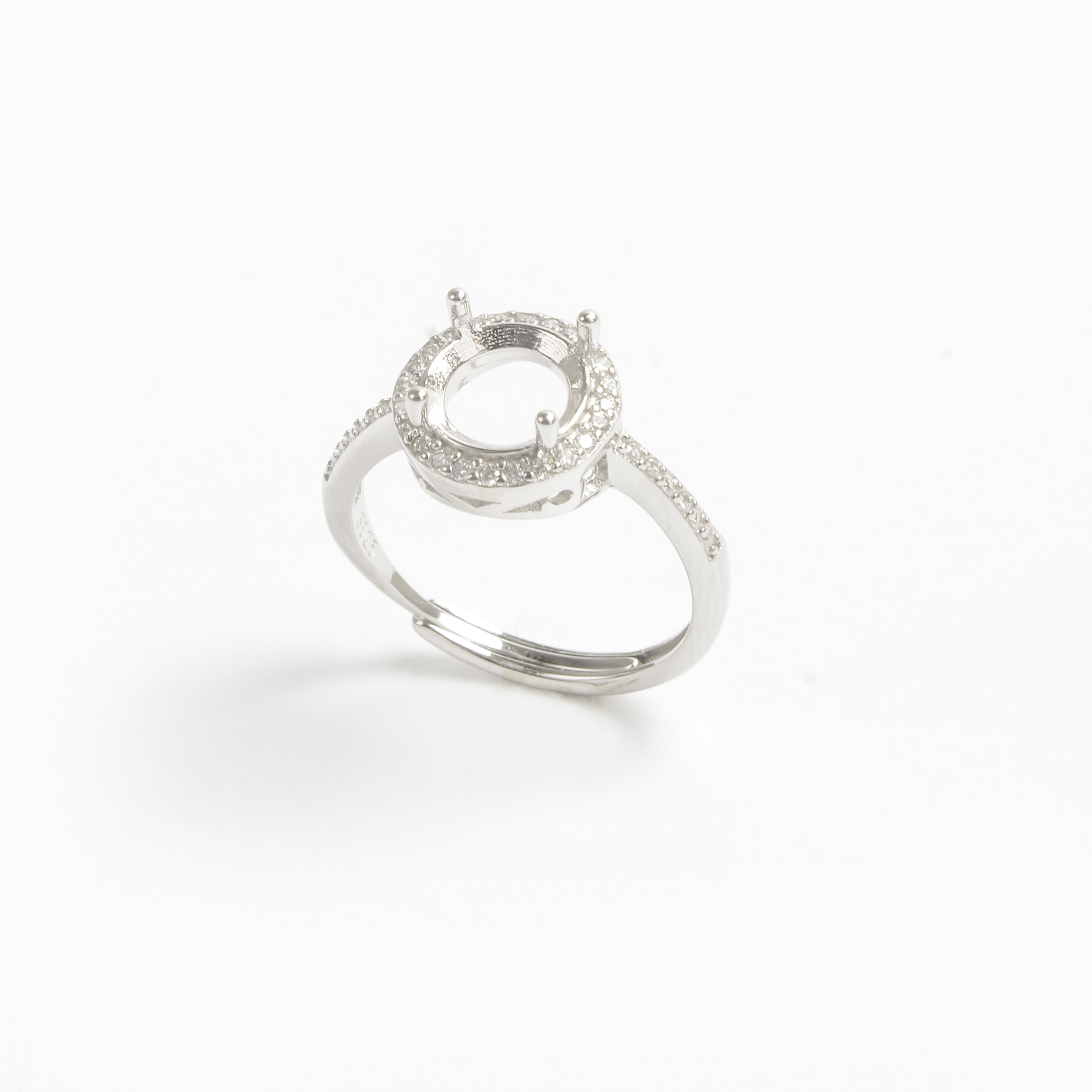 925银/戒托/配件白底实物图