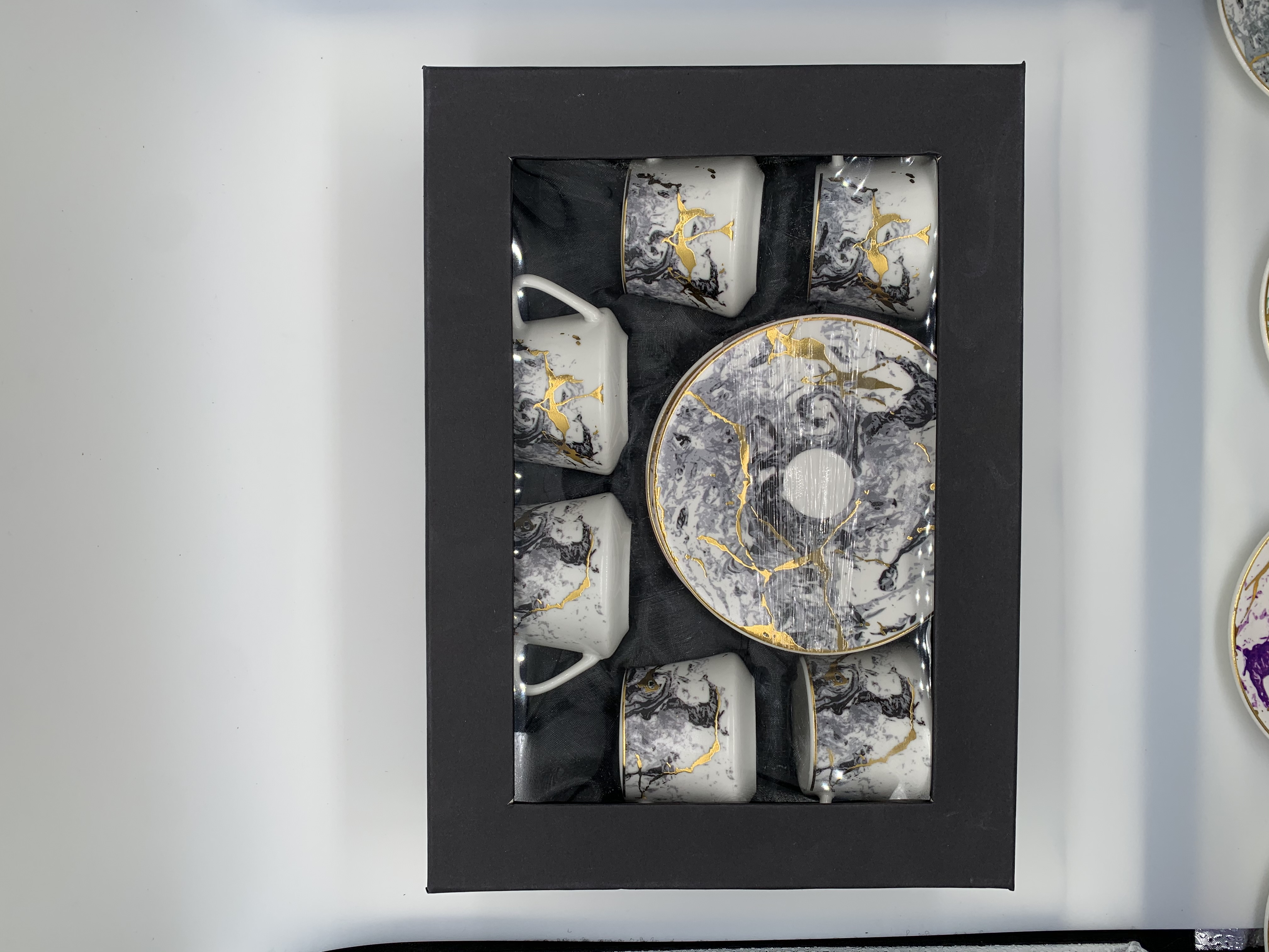 陶瓷/咖啡杯/杯碟白底实物图