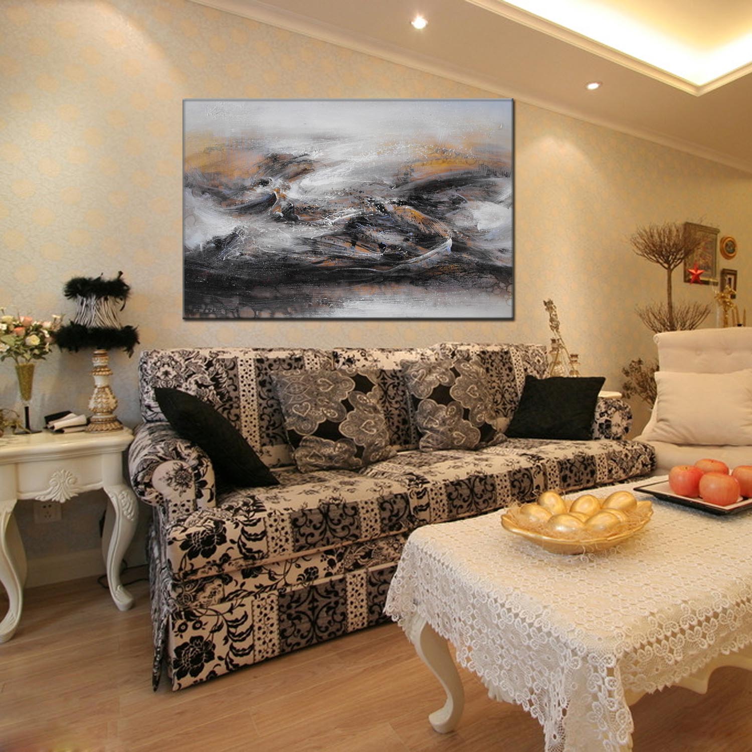 Factory direct sales of living room and bedroom oil paintings, hotel and hotel abstract landscape decorative paintings, various styles of oil paintings, abstract modern style decorative paintings, customizable various oil paintings, also customizable specifications of triptych, hand-painted three-dimensional paintings, 213
