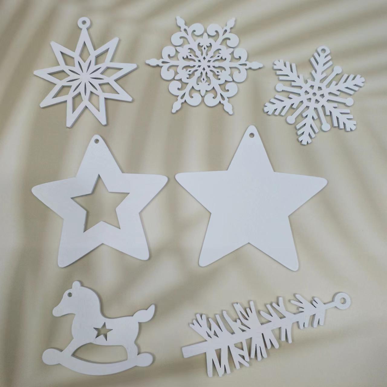 圣诞木片切割镂空圣诞节装饰挂件家具装饰配件各种图案详情图5