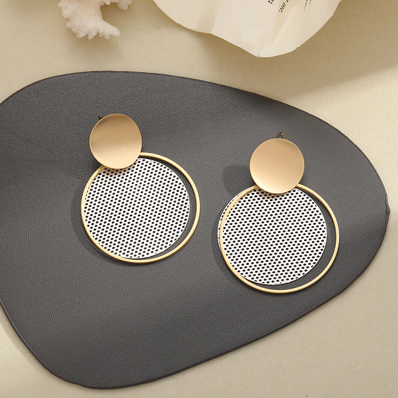 Korean fashion style, exaggerated hollowed-out mesh, cold style earrings and pendants, feathered butterfly