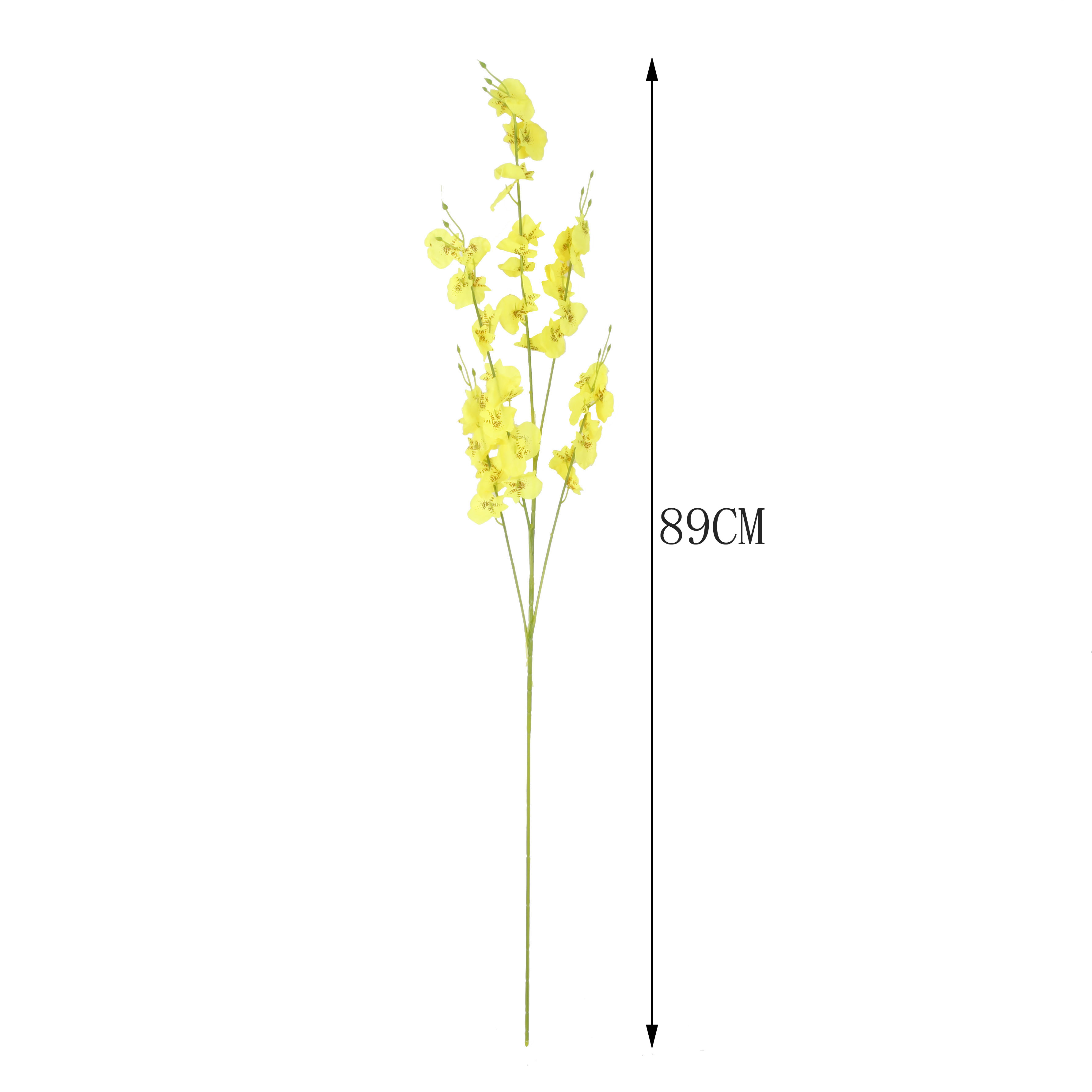 Artificial dancing orchid, yellow artificial flower, oncidium orchid, Phalaenopsis flower bouquet, home decoration, artificial flower wholesale details Picture