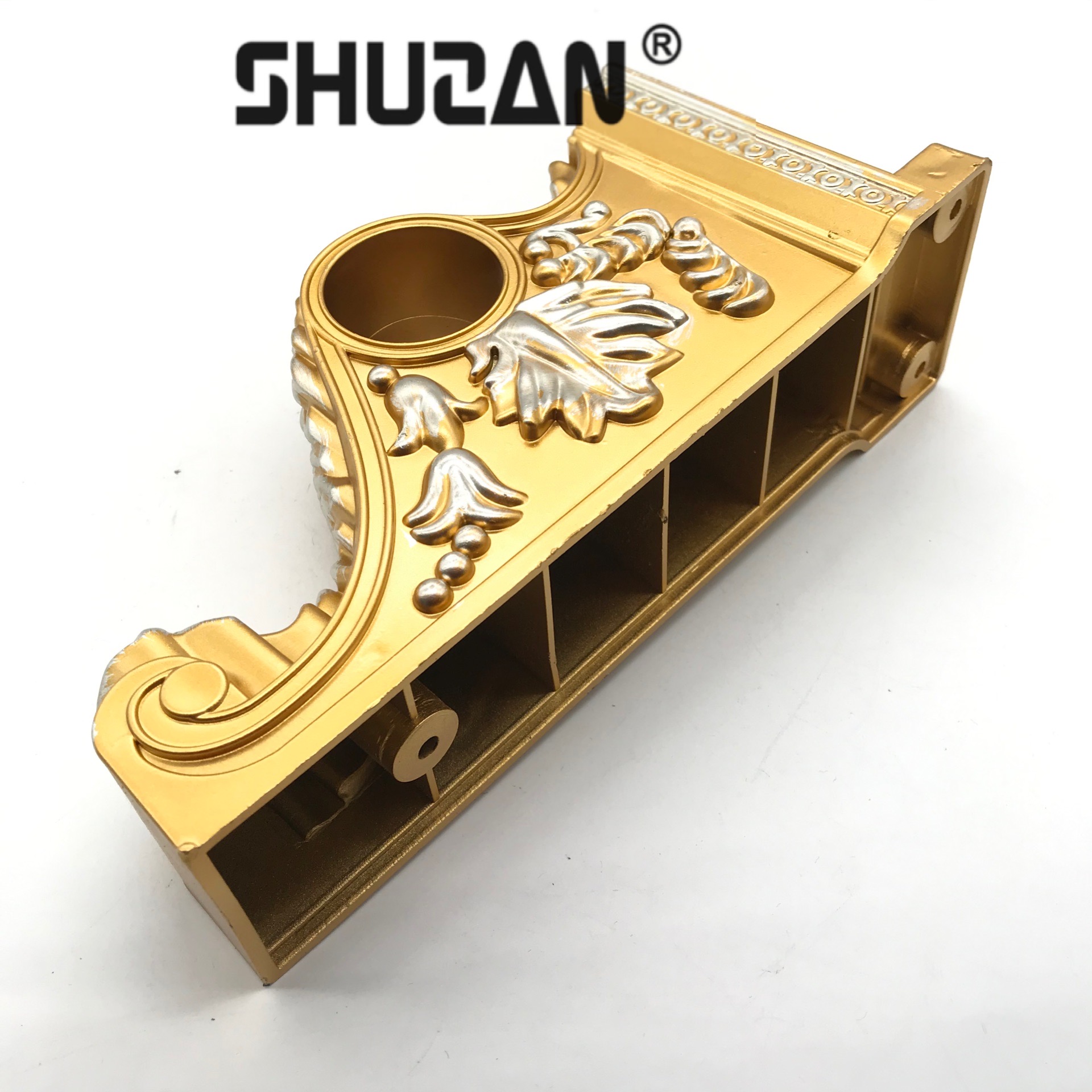 Shuzan brand's old curtain single frame thickened Roman rod frame, old-fashioned curtain accessories, slide rail, bath curtain rod hook Specification image