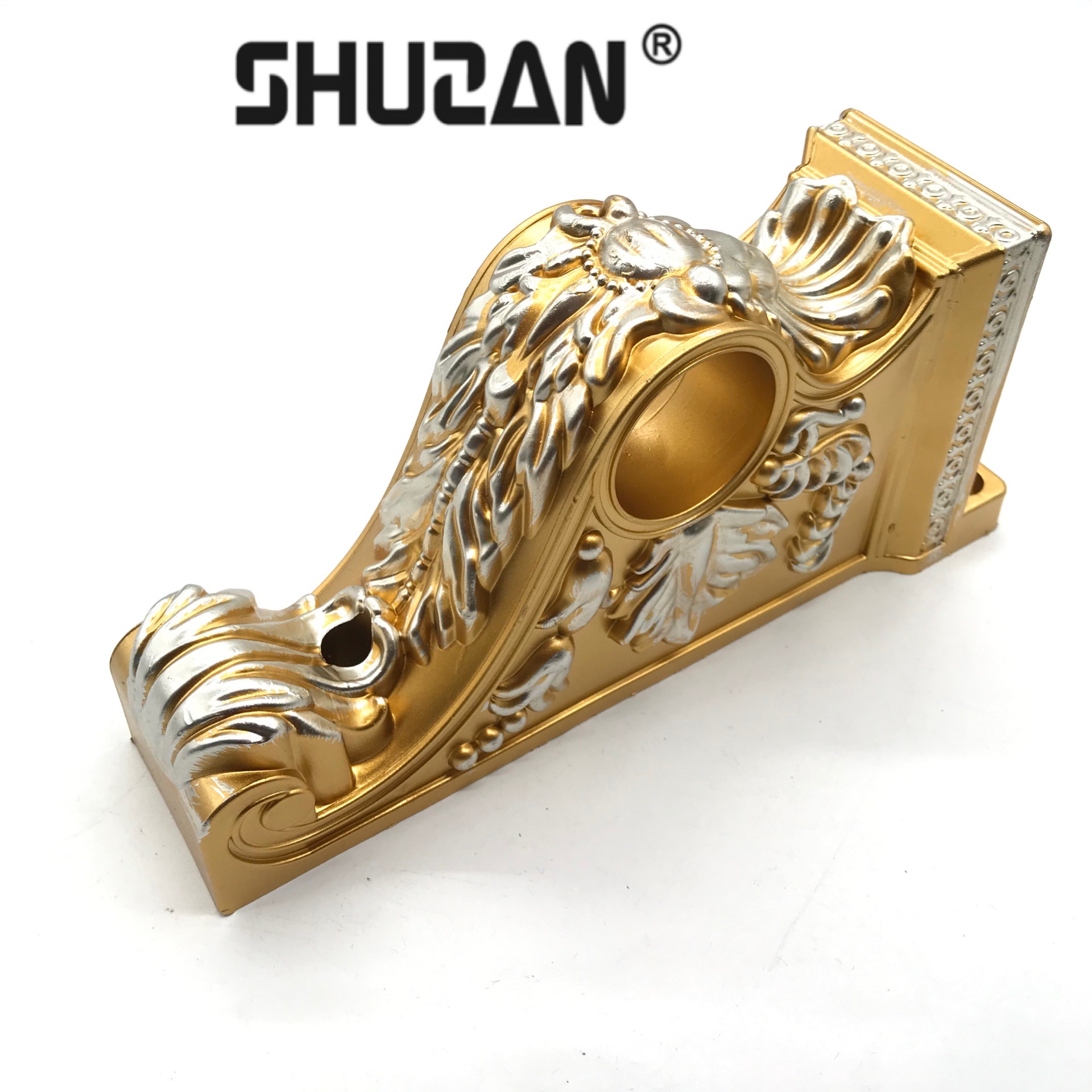 Shuzan brand's old curtain single frame thickened Roman rod frame, old-fashioned curtain accessories, slide rail, bath curtain rod hook Item Picture
