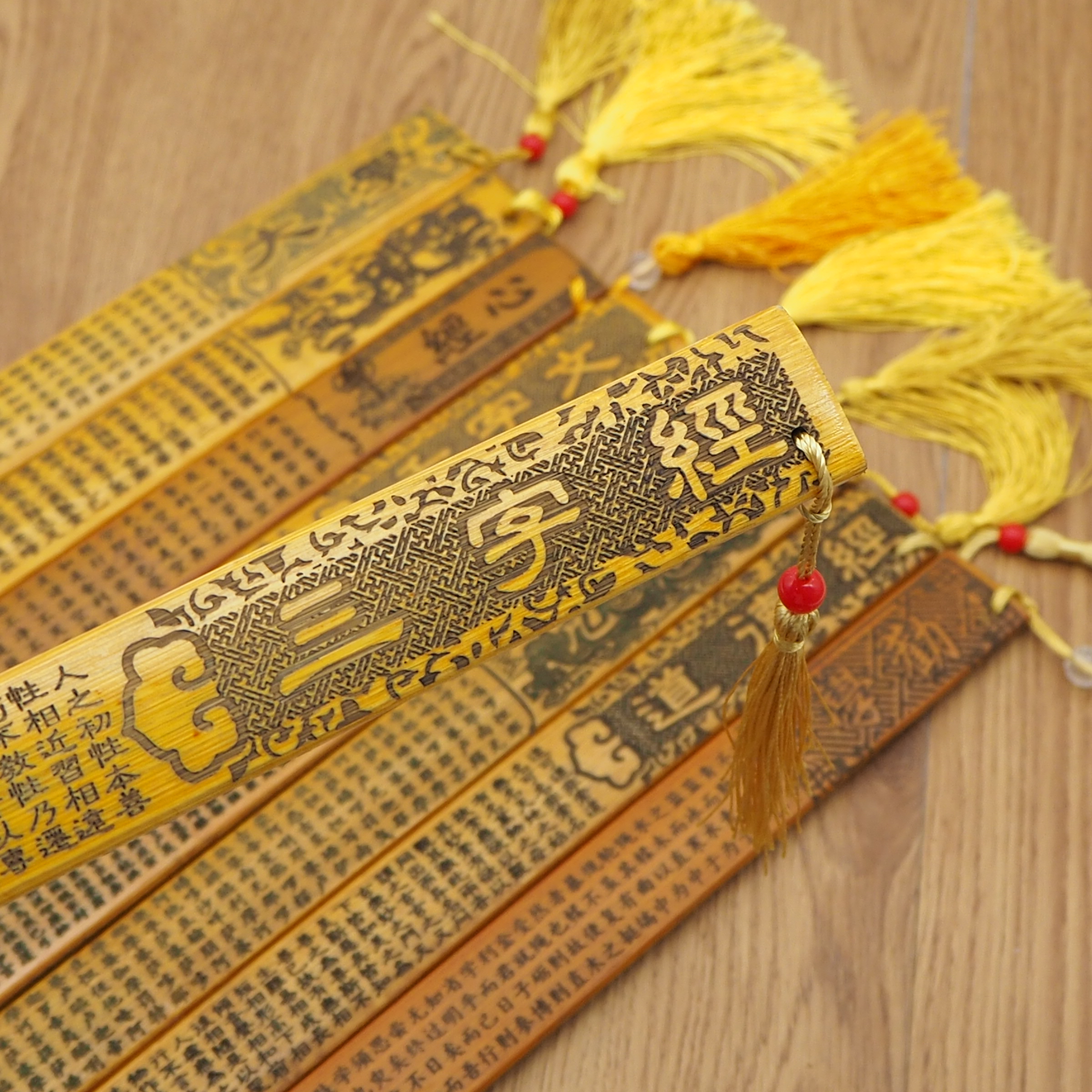 Handicrafts, bamboo carvings, rulers, traditional Chinese culture teaching rulers, bamboo carvings, new bamboo and wood products, wholesale of tourist souvenirs details Picture