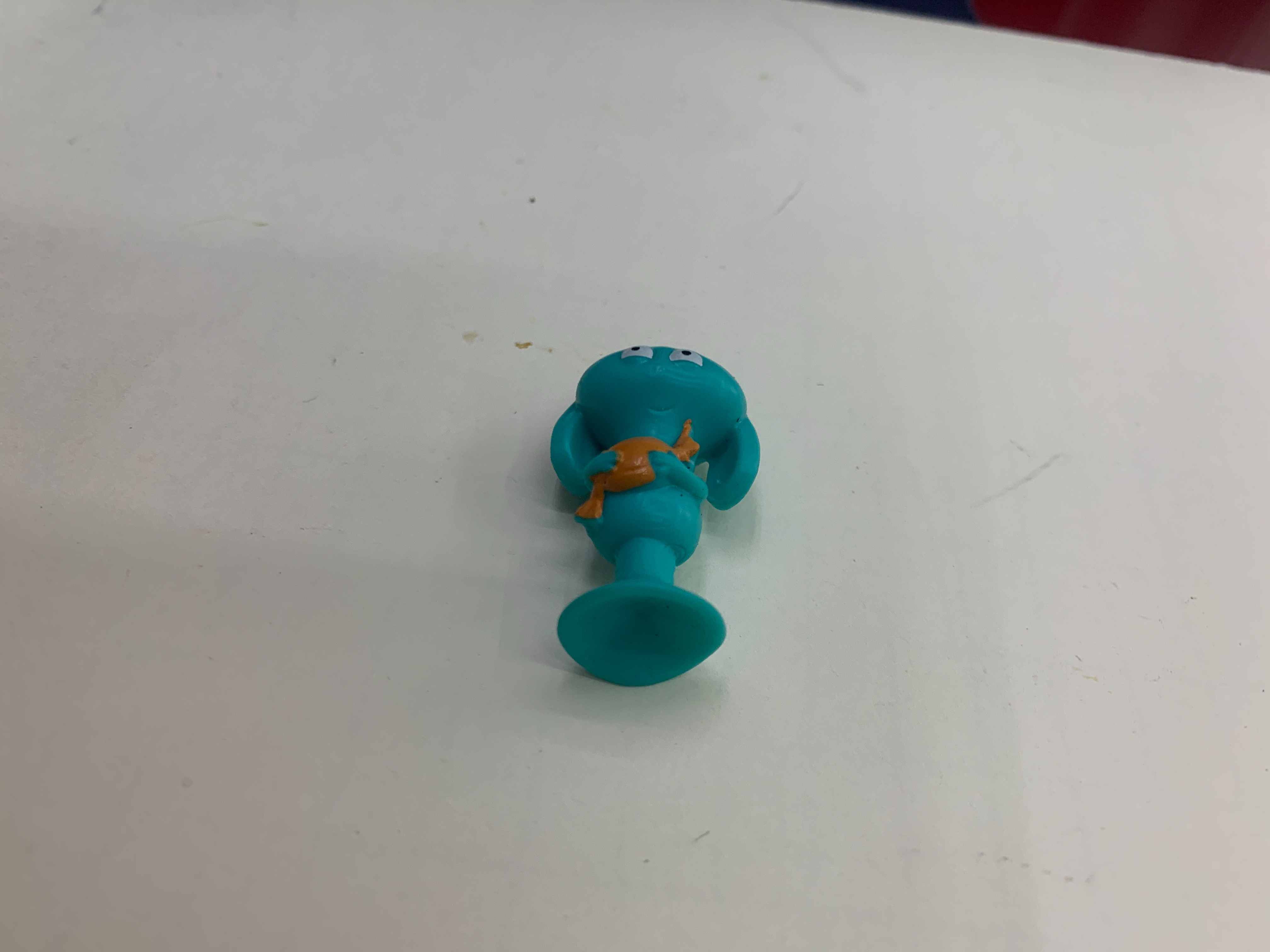46玩具吸盘搪胶公仔手办玩具玩偶深绿色小摆件玩具