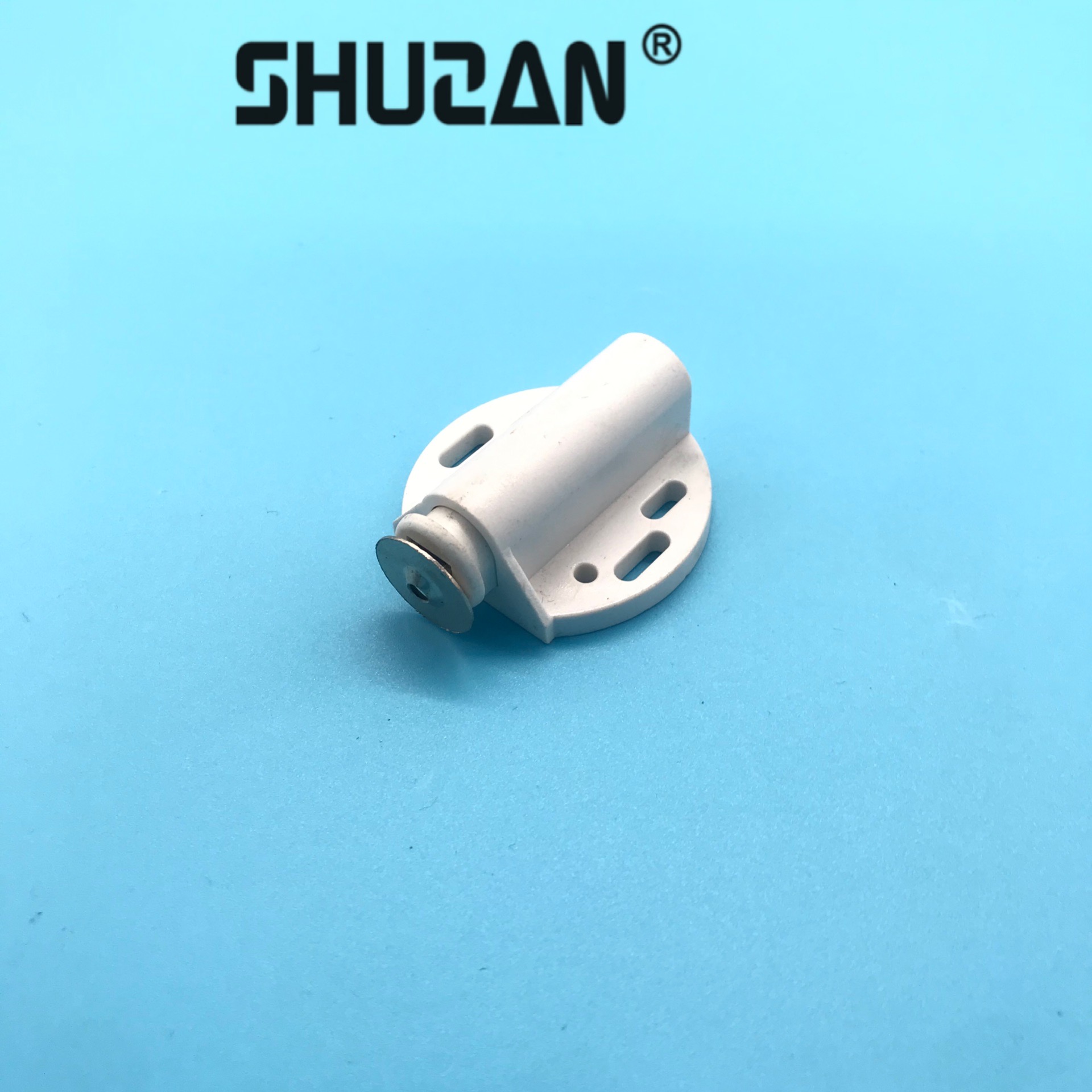 Shuzan brand plastic rebound door, single door furniture, magnetic attraction cabinet, glass cabinet, magnetic attraction hardware accessories, lightweight and practical, model B300 003