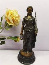 铜雕四季女神之自由女神流行摆件办公室家居客厅室内铜摆件软装工艺品礼品送人佳品